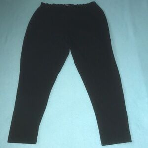 WOMAN WITHIN black leggings cotton spandex size L 18/20